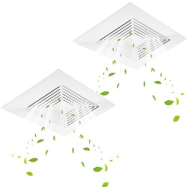 Imagem de WiseWater 2 peças de grade de ventilador de teto de banheiro com molas, capa de ventilação de substituição para exaustor Broan-Nutone, desviador de ar, difusor de ar de teto (tampa de ventilação 12 x