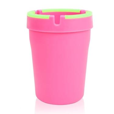 Imagem de Cinzeiro luminoso sem fumaça, cinzeiro de cigarro de carro de extinção portátil, acessório para fumar, carro, caminhão, casa, escritório, praia, multifuncional com tampa à prova de cheiro