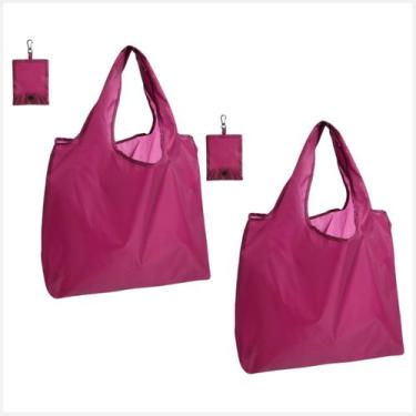 Imagem de Kit com 2 Shopbag Ecológica Rabisk Lisa RK2352 Pink Sacola Feira Merca