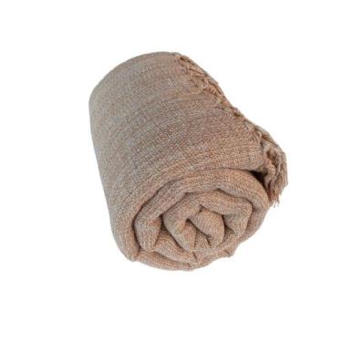 Imagem de Manta de Sofá Grande na cor Bege Algodão Luxo 2,40 x 1,80 - Dona Odett