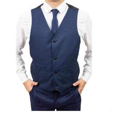 Imagem de Colete Social Masculino Linha Top Premium - Fressart, Azul marinho, M