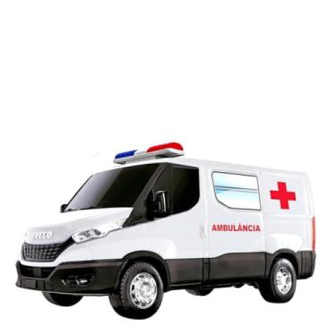 Imagem de Ambulância de Brinquedo Infantil, Portas Traseiras, Detalhes Realistas, P/Crianças, Carrinho, Presente, Imaginação, Criatvidade (Ambulância C/Acessórios)