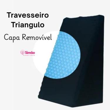 Imagem de Triangulo Ortopedico Espuma C/ Capa Fioterapia Travesseiro Lombar Almo