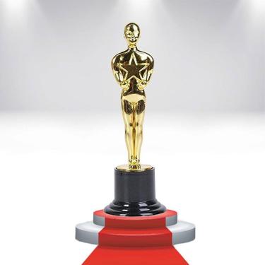 Imagem de Hollywood Award Troféu de Ouro 12PK Festa VIP Inspirada no Oscar