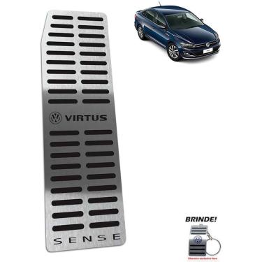 Imagem de Descanso de Pé Em Aço Inox gravação Em Preto Virtus Sense