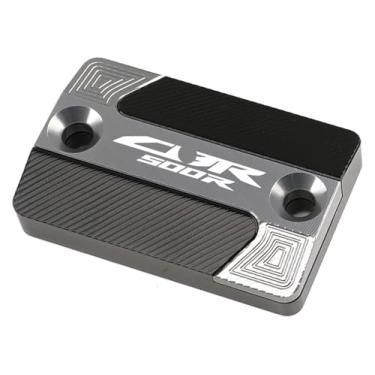 Imagem de BYYINGSUS Acessórios CNC para motocicleta Tampa do reservatório de fluido de freio dianteiro compatível com CB500F CB500X CBR500R CB 500F 500X CBR 500R 2013-2020 (Cbr500r Titanium)