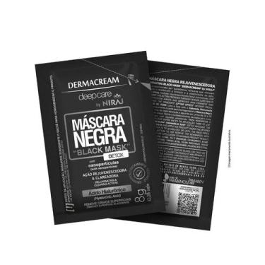 Imagem de Máscara Secativa Negra Dermacream - Sachê 8g para Rejuvenescimento Fac