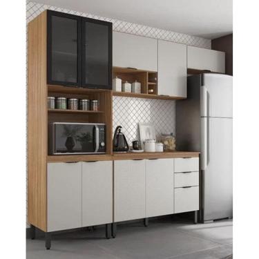 Imagem de Cozinha Modulada Compacta FIRENZE - AMENDOA NUDE com 04 peças