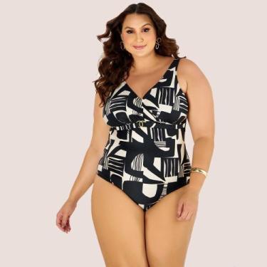 Imagem de Maiô Modelador Estampado Conforto e Estilo Plus Size - Banho de Mar, P