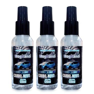 Imagem de Kit 3 Spray Automotivo Carro Novo Mogilandi  120ml - Mogilândi