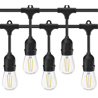 Imagem de Varal de Luzes 10 Metros 10 Bocais Extensao Decoraçao Iluminaçao 10W Festa Evento