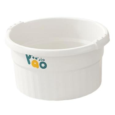 Imagem de OIIBWQ Banheira para banho de pés Balde prático e resistente para banho de pés em casa para imersão de pés, unhas e tornozelos, Branco, L