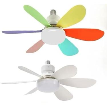 Imagem de Ventilador de Teto com Luz e Controle Remoto, Ventilador de Teto 6 Pás Silencioso para Quarto e Sala(aleatório)