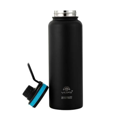 Imagem de Garrafa Térmica Vibets Isolado A Vácuo 1,15L Preta/Azul