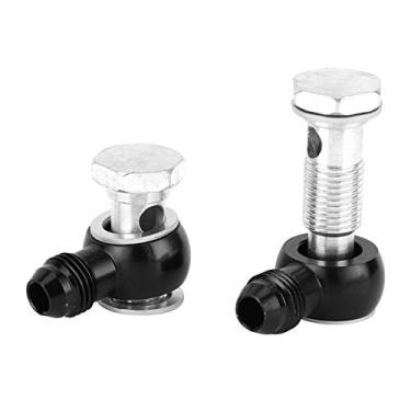 Imagem de Generic Conector do Refrigerador de óleo do Motor, Conector de Linha de Transmissão 6an X 1/4npsm 90 ° para 4l80e 1997 a Meados de 2010 para Refrigerador de Transmissão (A)