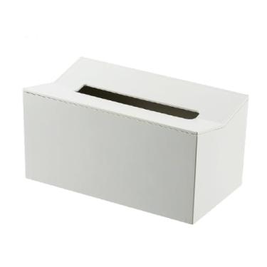 Imagem de Porta-lenços de papel de parede quadrado preto, branco para cozinha, quarto, gaveta, caixa de lenços (branco)