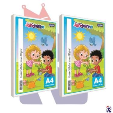 Imagem de Papel sulfite a4 180g br jandainha pacote com 50 folhas