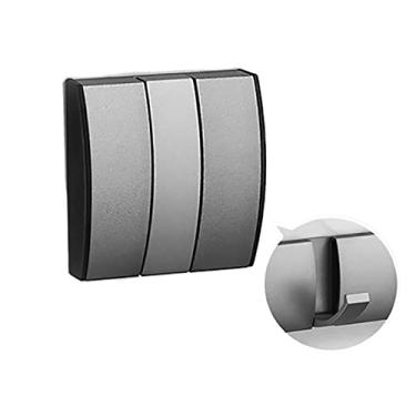 Imagem de Cabide montado na parede ganchos de parede cabide de toalha dobrável instalação sem unhas ganchos de parede cabide de parede suporte de roupas casacos para parede banheiro cabideiro montado na parede