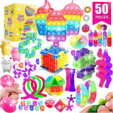 Imagem de Conjunto de brinquedos sensoriais Fidget Toys SUNNERLY, pacote com 50 