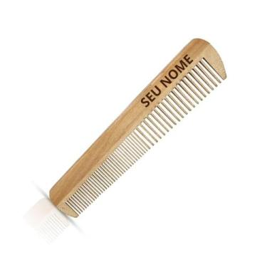 Imagem de Pente Reto Personalizado Barba e Cabelo Unissex Anti-frizz - W.BÉKIM