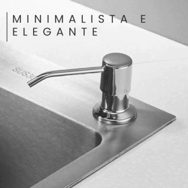 Imagem de Dosador Dispenser para Detergente ou Sabonete Líquido de Embutir em Ba