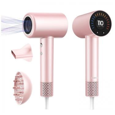 Imagem de Secador de Cabelo CONFU, 110000 RPM para Secagem Rápida com Difusor Magnético e Concentrador, Secador de Cabelo Iônico Profissional Leve