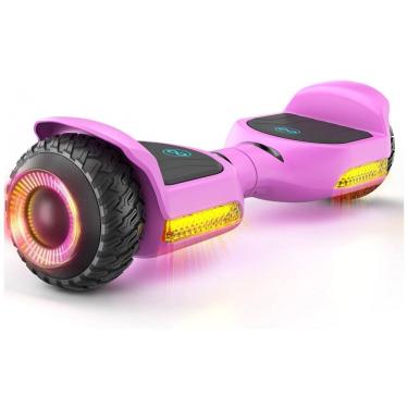 Imagem de Gyroor G13 - Hoverboard Rosa com Luzes LED, Motor de 500W e Bluetooth para Crianças de 6 a 12 anos e Adultos