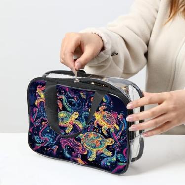 Imagem de HXYQMMY Kits de arte de diamante para adultos, bolsa de maquiagem DIY kit de artesanato com ferramentas, bolsa de pintura de diamante 5D para mulheres, ideia de presente de bolsa cosmética brilhante