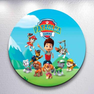 Imagem de Capa p/ Painel Festa Decoração Infantil Patrulha Dog Salvadoral Redond