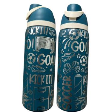 Imagem de Silva lining designing Copo de líder de torcida de aço inoxidável, 1,134 g (947.2 g Teal(71)-Soccer(i35))