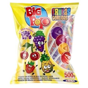 Imagem de Pirulito big pop frutas sortidas 500 g - SANTA F