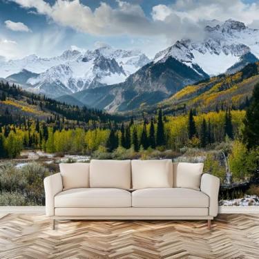 Imagem de Mural de parede The Scenic Colorado Rocky Mountains The Divide papel de parede autoadesivo adesivo adesivo de parede pôster decoração de casa para quarto sala de estar banheiro 254 x 365 cm