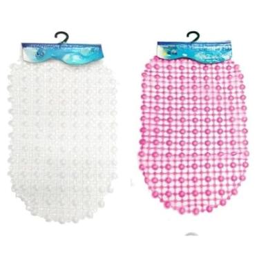 Imagem de Tapete Para Banheiro Antiderrapante Box de Chuveiro Com Ventosa Plástica Aderente (KIT 2)