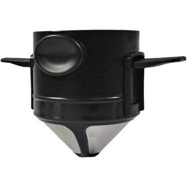 Imagem de Filtro De Café Dobrável Portátil Reutilizável Aço Inoxidável Coador Individual Viagem Escritório Gotejador Sustentável Infusor De Chá Funil Cesta Compacto Prático Para Trilhas E Camping