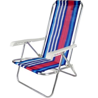 Imagem de Cadeira De Praia Alumínio Reclinável 4 Posições