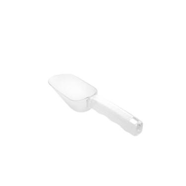 Imagem de Mini pá de gelo transparente com boca circular/quadrada para produtos secos, colheres de gelo, colher de grãos (boca S-circular)