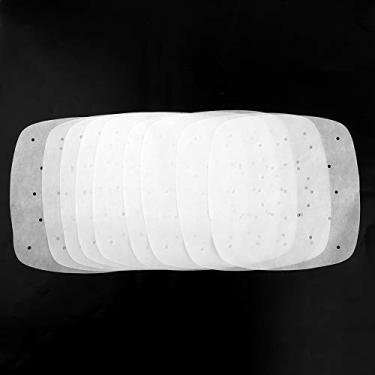 Imagem de Forros de papel antiaderentes, resistentes ao calor e duráveis para pães, bolinhos e dim sum, adequados para vaporizadores e fritadeiras a ar (branco)