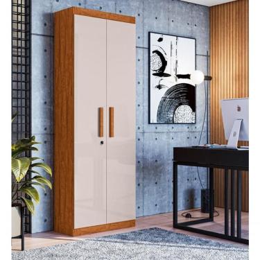 Imagem de Organizador 02 Portas Com Prateleiras Delta Amêndoa-off White - Lukaliam