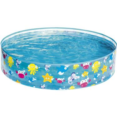 Imagem de BESTWAY Piscina Semirrigida Redonda Azul com Estampa de Animais Marinhos 277L