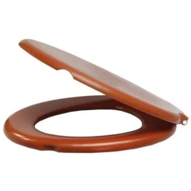 Imagem de Assento de Vaso Sanitário Tampa Privada Vaso Sanitário Almofadado Universal Caramelo