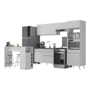 Imagem de Armário De Cozinha Com Bancada-mesa Gourmet Veneza Multimóveis Mp2174 
