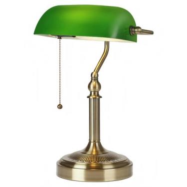 Imagem de Candeeiro de mesa Newrays Glass Bankers com interruptor de corrente de