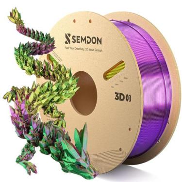 Imagem de Filamento de impressora 3D Semdon PLA 1,75 mm Silk Rainbow 1 kg