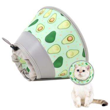 Imagem de GoGoPaw Coleira de cone de gato macia para parar de lamber, ajustável, dobrável, cones de gatinho leves após a cirurgia para recuperação para gatos e gatinhos, alternativa de cone de gato (verde