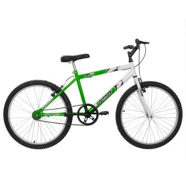 Imagem de Bicicleta de Passeio Ultra Bikes Esporte Bicolor Aro 24 Reforçada Freio V-Brake Sem Marcha Verde Kw/Branco