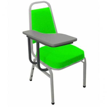 Imagem de Cadeira Universitária Empilhável Linha Hotel Plus Verde