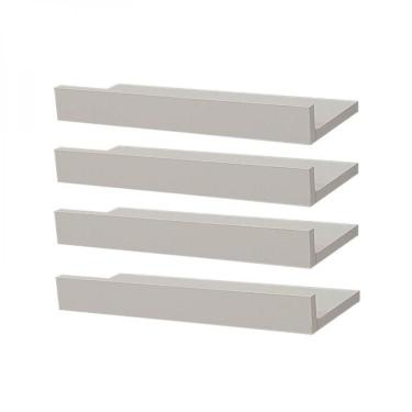Imagem de Kit 4 Prateleiras Porta Quadros 60 X 15cm Suporte Invisível