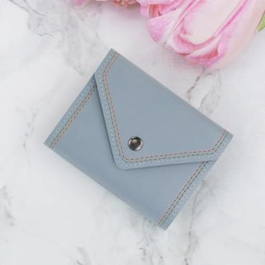 Imagem de Carteira feminina estilo acordeão, capa de cartão de crédito portátil com aparência de envelope com encaixe, carteira com porta-cartões de poliuretano com vários compartimentos para viagens, trabalho