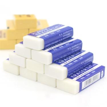 Imagem de Pacote com 10 borrachas de lápis premium sem látex grandes borrachas fortes para escola material de escritório para exames de estudante arte artesanato