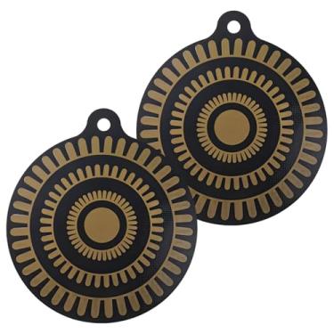 Imagem de Conjunto de tapete de indução sensível ao calor de 2 peças, almofada de silicone que muda de cor para proteção do fogão